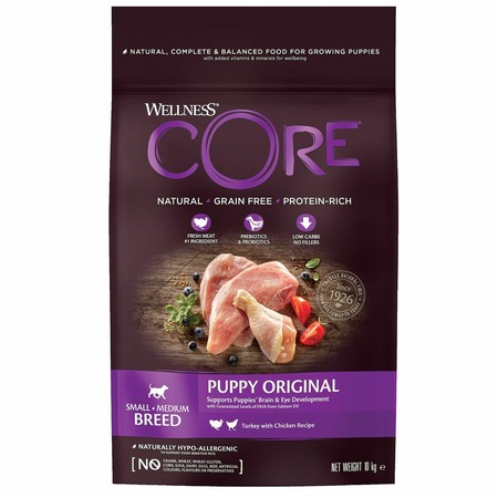 Wellness Сore сухой корм для щенков мелких и средних пород с индейкой и курицей 10 кг фото 1