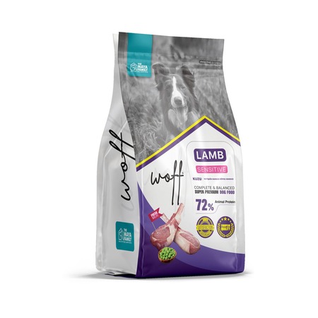 WOFF Sensitive полнорационный сухой корм для собак с чувствительным пищеварением с ягненком - 12 кг фото 1