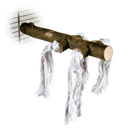 Жердочкa Trixie для птиц с веревкой 25 см деревянная фото 1
