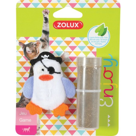 Zolux Игрушка "Пингвин-пират" для кошек, с кошачьей мятой в комплекте, 7см фото 1