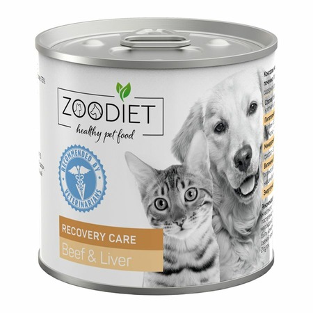 Zoodiet Recovery Care Beef&Liver влажный корм для взрослых собак и кошек в период восстановления, с говядиной и печенью, в консервах - 240 г х 12 шт фото 1