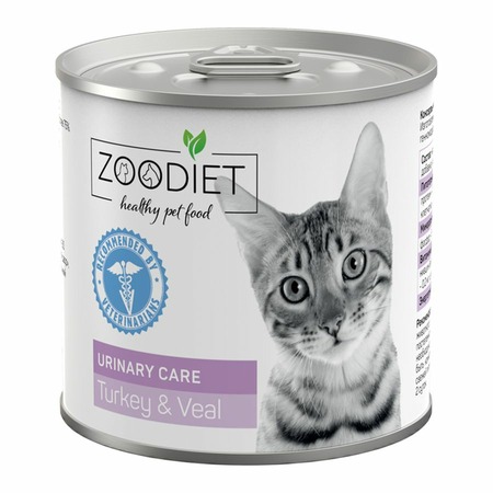 Zoodiet Urinary Care Turkey&Veal влажный корм для взрослых кошек для поддержания здоровья мочевыводящих путей, с индейкой и телятиной, в консервах - 240 г х 12 шт фото 1