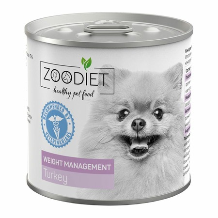 Zoodiet Weight Management Turkey влажный корм для взрослых собак, склонных к ожирению, с индейкой, в консервах - 240 г х 12 шт фото 1