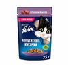 Felix Аппетитные кусочки полнорационный влажный корм для кошек, с ягненком, кусочки в желе, в паучах - 75 г фото 2