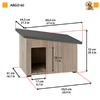 Ferplast Argo 60 будка для собак, деревянная - 69,5x54,5x52 см, 57,5x39x46 см, 17x28 см фото 2