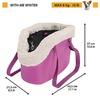 Ferplast With-Me сумка-переноска для собак мелких пород, с меховым чехлом, черная - 21,5x43,5xh27 см фото 2