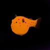 Gloxy флуоресцентная аквариумная декорация рыба шар на леске, оранжевая 8х5х5,5 см фото 2