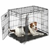 Mdwest Icrate клетка для транспортировки собак средних и малых пород, черная 2 двери - 61х38х48 см фото 2