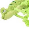 Mr.Kranch игрушка для собак "Хамелеон" плюшевая, с канатиками и пищалкой, зеленая - 26 см фото 2