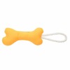 Mr.Kranch игрушка для собак мелких и средних пород, косточка с канатом, желтая - 31х9х4 см фото 2