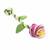 Mr.Kranch игрушка для собак мелких и средних пород, роза с канатом, розовая - 29х5х5 см фото 2