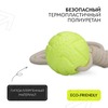Mr.Kranch игрушка для собак, Мяч на кольцевом шнуре, неоновая, желтая - 6 см фото 2