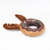 Mr.Kranch игрушка для собак, Шоколадный донатс, с хрустящими рожками и пищалкой фото 2