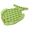 Mr.Kranch лизательный коврик для медленного поедания, силиконовый, Рыбка, зеленая, 24,5*19 см фото 2