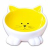 Mr.Kranch миска для кошек "Мордочка кошки" на ножках, керамическая, желтая - 100 мл фото 2