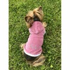 Толстовка с капюшоном OSSO-fashion для собак любого возраста миниатюрных мелких и средних пород из велюра розового цвета - р. 20 фото 2
