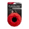 Playology Channel Chew Ring игрушка для собак средних и крупных пород, жевательное кольцо-многогранник, с ароматом говядины, красный фото 2