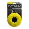 Playology Channel Chew Ring игрушка для собак средних и крупных пород, жевательное кольцо-многогранник, с ароматом курицы, желтый фото 2