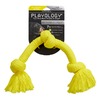 Playology Dri-tech Rope игрушка для собак средних и крупных пород, жевательный канат, с ароматом курицы, большой, желтый фото 2