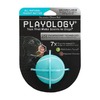 Playology Squeaky Chew Ball игрушка для собак мелких и средних пород, жевательный мяч с пищалкой, с ароматом арахиса, голубой - 6 см фото 2