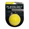 Playology Squeaky Chew Ball игрушка для собак средних и крупных пород, жевательный мяч с пищалкой, с ароматом курицы, желтый - 8 см фото 2