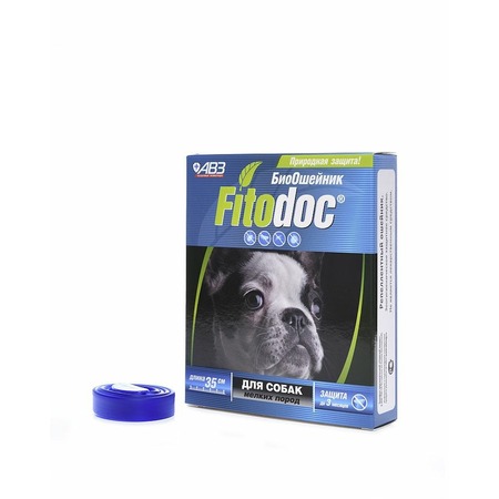 АВЗ Fitodoc ошейник репеллентный для собак мелких пород от блох и клещей, 35 см фото 2