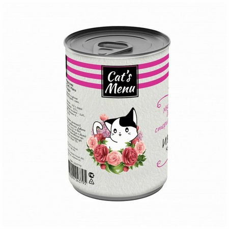 Cat`s Menu влажный корм для взрослых стерилизованных кошек с индейкой кусочки в соусе в консервах - 340 г х 12 шт фото 2
