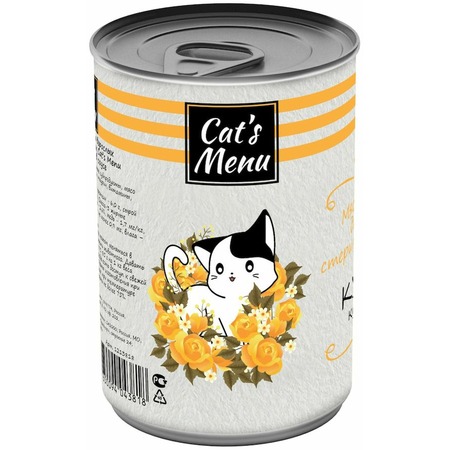 Cat`s Menu влажный корм для взрослых стерилизованных кошек с курочкой кусочки в соусе в консервах - 340 г х 12 шт фото 2