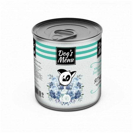 Dog`s Menu влажный корм для взрослых собак всех пород с ягненком, кусочки в соусе, в консервах - 750 г фото 2