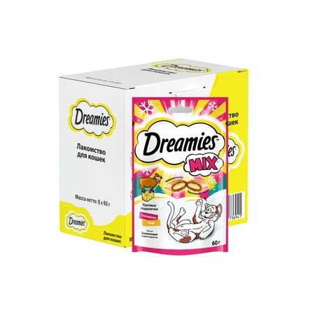Dreamies Mix лакомство для кошек с говядиной и сыром - 60 г фото 2