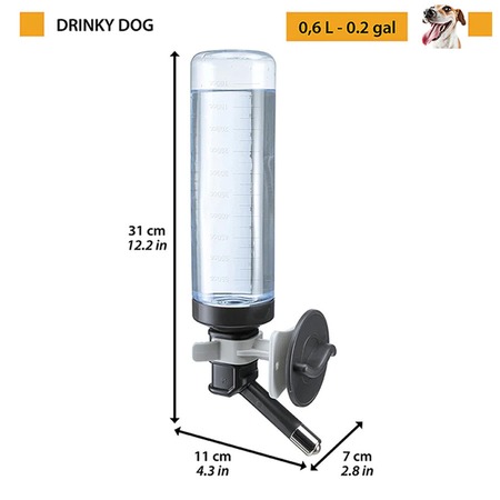 Ferplast Drinky Dog поилка-шарик для собак, с креплением - 600 мл фото 2
