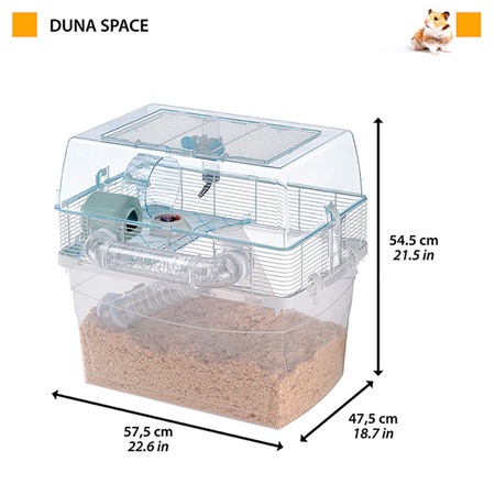 Ferplast Duna Space клетка для хомяков, двухэтажная - 57,5x47,5xh54,5 см фото 2