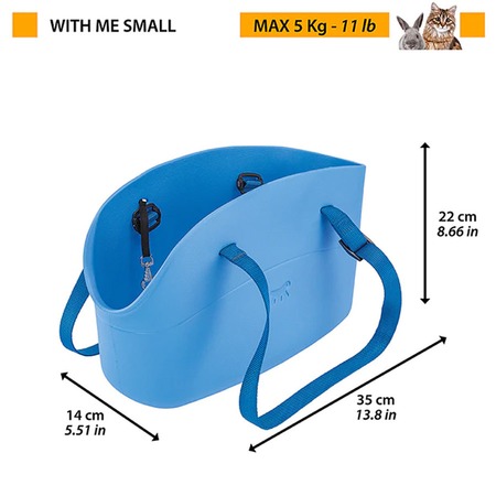 Ferplast With-Me Small сумка-переноска для собак мелких пород, бежевая - 14x35xh22 см фото 2