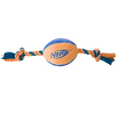 Игрушка для собак Nerf Мяч плюшевый с веревками - 37,5 см фото 2