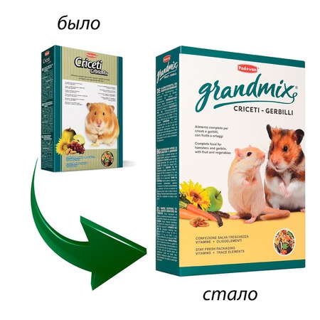 Padovan Grandmix criceti корм для хомяков и мышей комплексный основной - 1 кг фото 2
