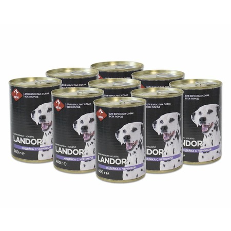 Landor полнорационный влажный корм для собак, паштет с гусем и киноа, в консервах - 200 г фото 2