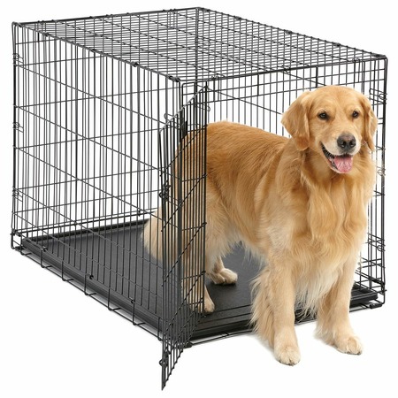 Midwest Icrate клетка для транспортировки средних и крупных собак, черная 1 дверь - 106х71х76 см фото 2