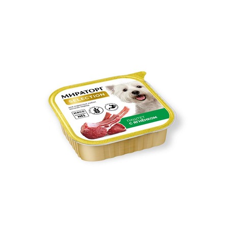 Мираторг Selection влажный корм для собак мелких пород, старше 1 года, с ягненком, паштет, в ламистерах - 100 г фото 2