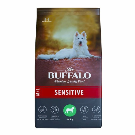 Mr. Buffalo Sensitive полнорационный сухой корм для собак с чувствительным пищеварением, с ягненком фото 2