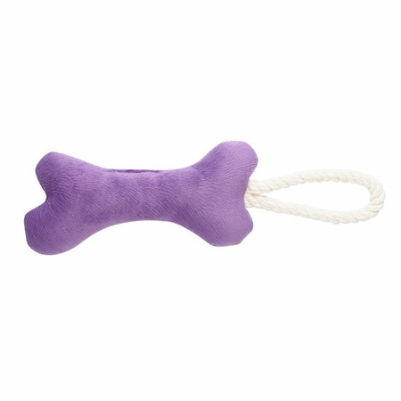Mr.Kranch игрушка для собак мелких и средних пород, косточка с канатом, фиолетовая - 31х9х4 см фото 2