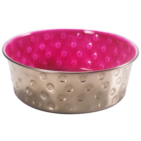 Mr.Kranch Candy миска из нержавеющей стали с керамическим покрытием и нескользящим основанием - 2,7 л, пурпурная фото 2