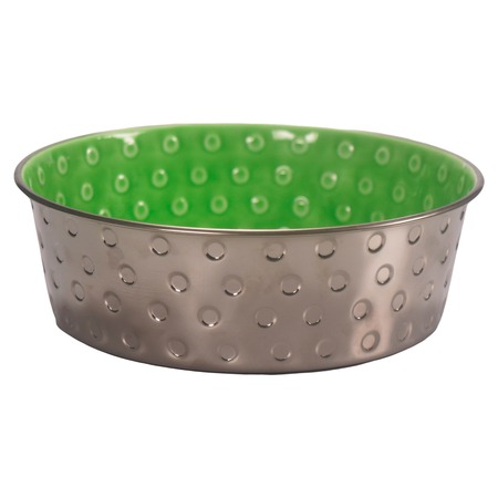 Mr.Kranch Candy миска из нержавеющей стали с керамическим покрытием и нескользящим основанием - 1,9 л, зеленая фото 2