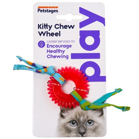 Petstages Dental игрушка для кошек, орка колесико, с кошачьей мятой фото 2