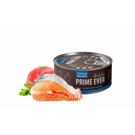 Prime Ever 8B влажный корм для кошек, с тунцом и лососем, кусочки в желе, в консервах - 80 г фото 2
