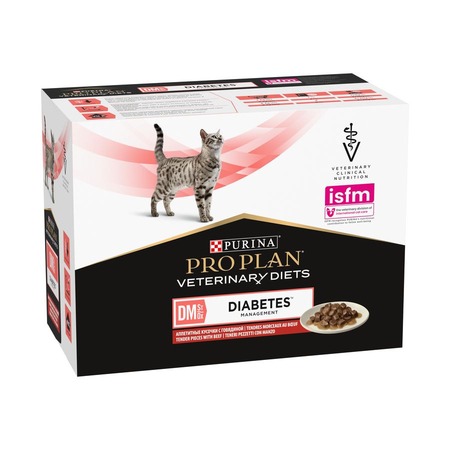 Pro Plan Veterinary Diets DM влажный корм для кошек при диабете, с говядиной - 85 г фото 2