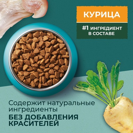 Purina One сухой корм Природа Здоровья для кошек с курицей фото 2