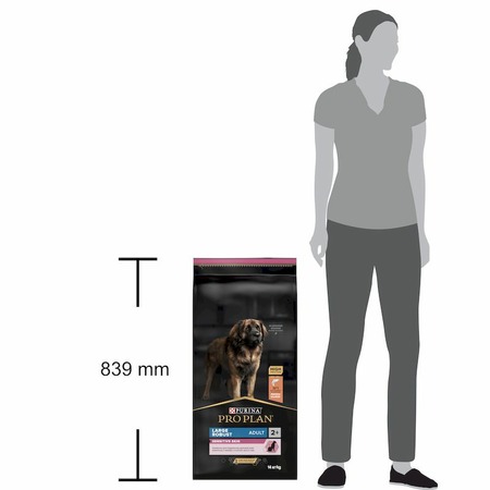 Pro Plan OptiDerma сухой корм для собак крупных пород, с мощным телосложением, при чувствительной коже, с лососем - 14 кг фото 2