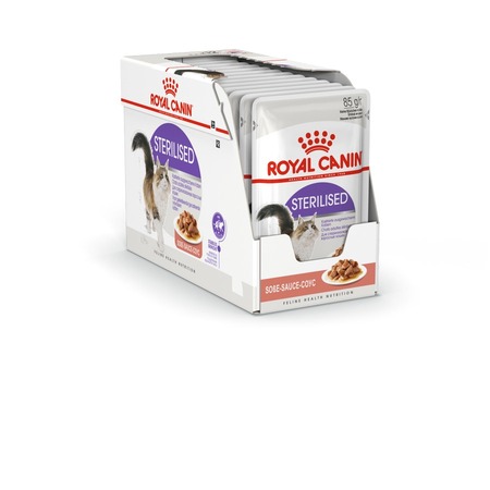 Royal Canin Sterilised полнорационный влажный корм для взрослых стерилизованных кошек, кусочки в соусе, в паучах - 85 г фото 2