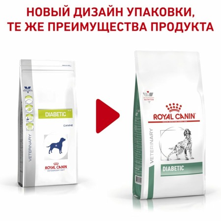 Royal Canin Diabetic Canine DS37 сухой корм для собак при ожирении 2 - й стадии или при сахарном диабете - 12 кг фото 2