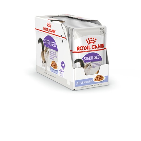 Royal Canin Sterilised полнорационный влажный корм для взрослых стерилизованных кошек, кусочки в желе, в паучах - 85 г фото 2